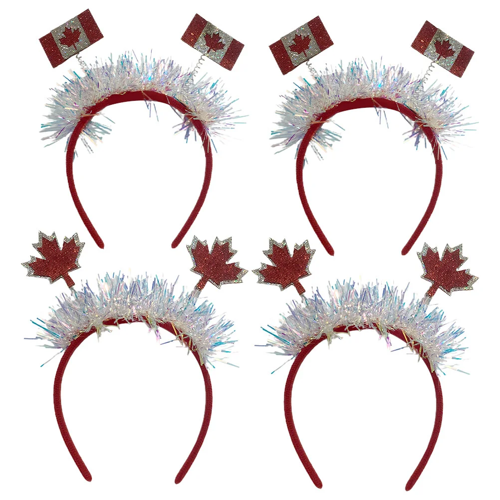 

4 Pcs National Day Hair Accessories Cosplay Headdress Prop Party Tinsel Decoration Norway Flag Hoop Festival Headband