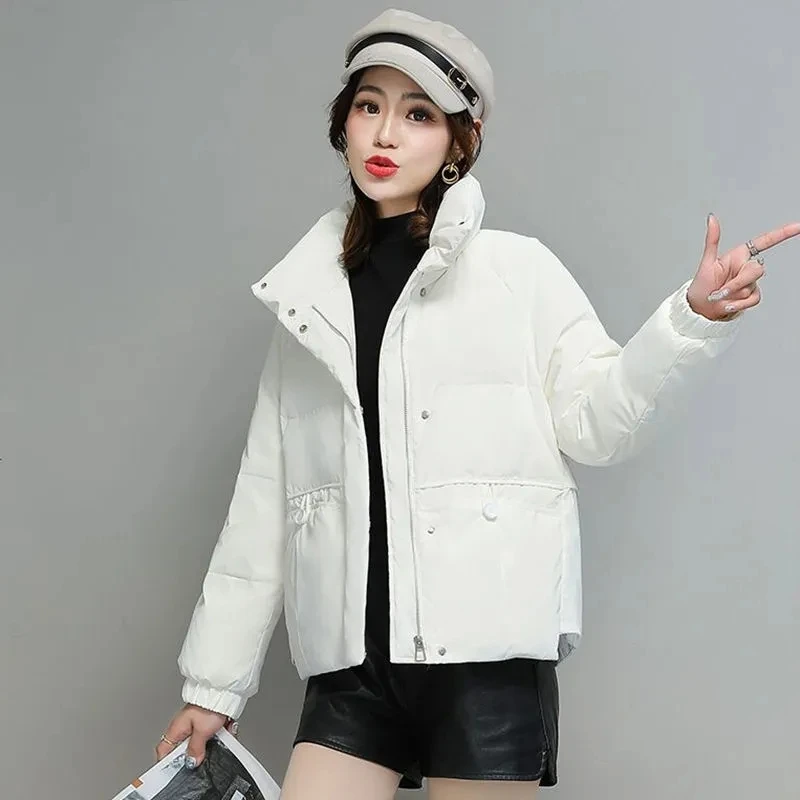 2022 Autumn Winter Down Cotton Coats Womens Warm Cotton Parkas Jacket Korean Loose Cotton-Padded Parka Coat Women Slim Snow Coat