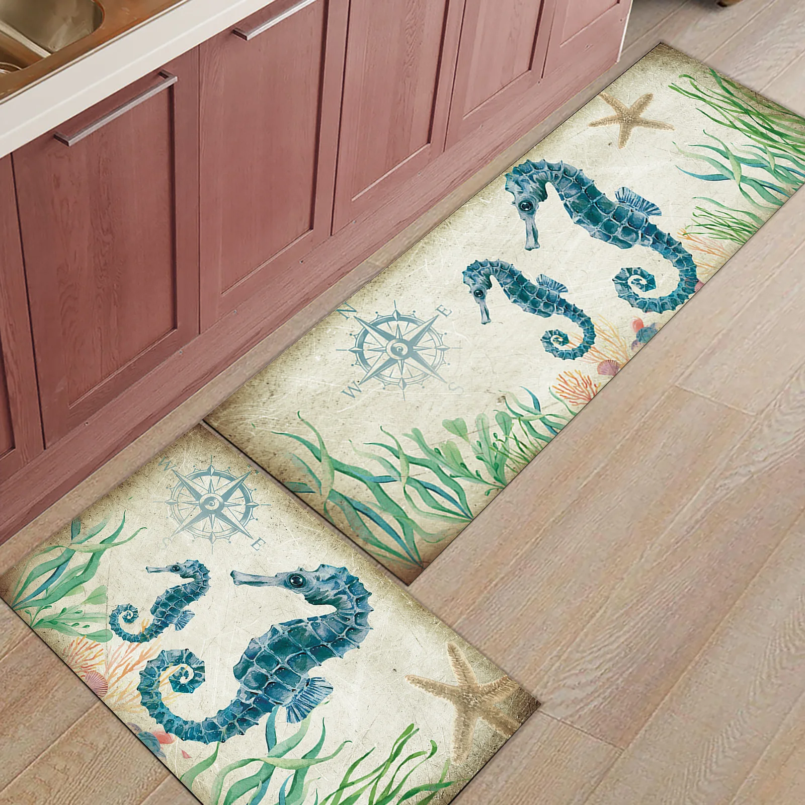 

2 шт., коврик для ванной в стиле ретро