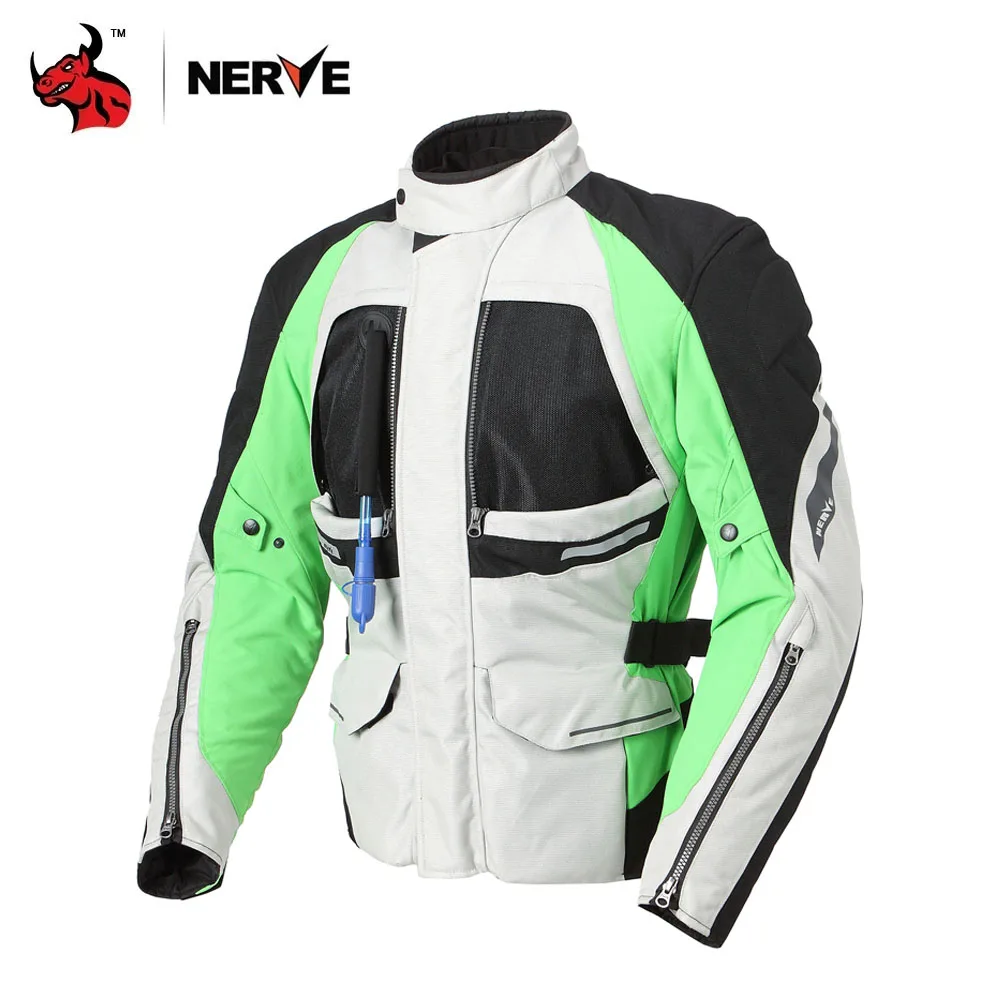 

NERVE Water Bag Rally Suit Anti-drop Keep Warm Motorcycle Jacket Water Proof Reflective Motorcycle Protective Jacket 3 Colors