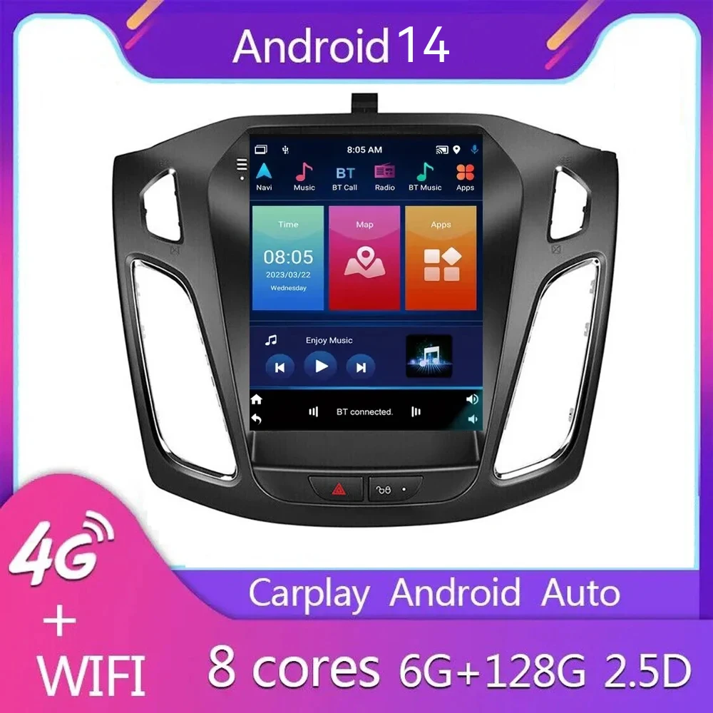 Автомагнитола 2 Din Android 14 0 для Ford Focus 3Mk3 2011-2019 мультимедийный видеоплеер