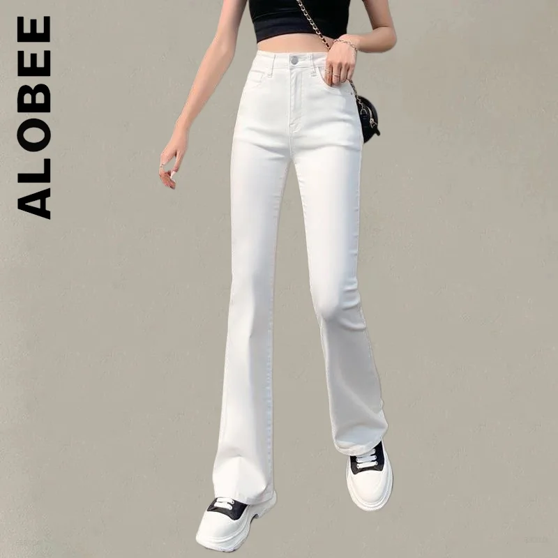 

Alobee Women Jeans High Waist Skinny Slim 2022 Solid Y2k Denim Pants Hip Pants Women Pencil Pants Female Trousers