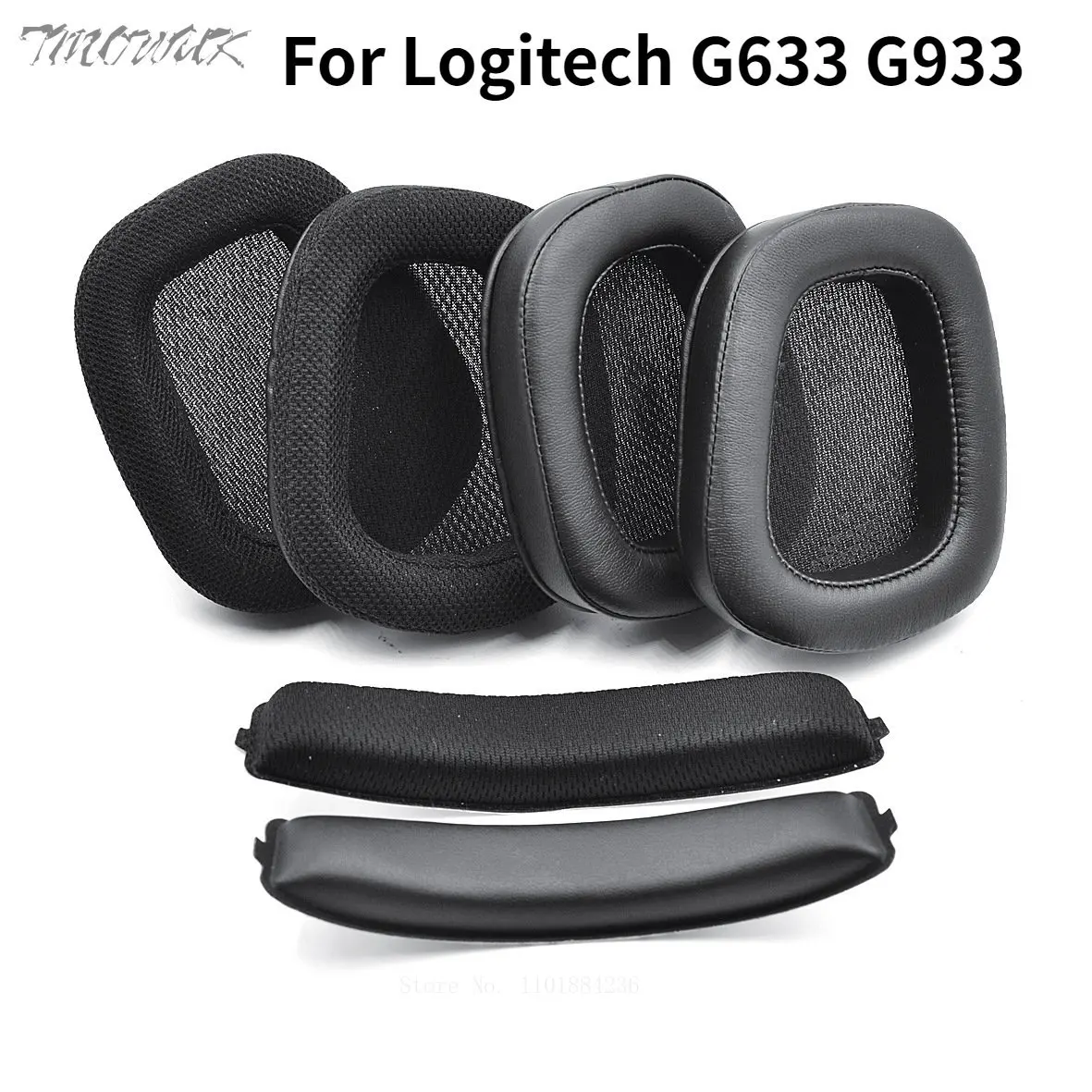 

Ear Pad For Logitech G633 G933 Headphones Set Sponge Ear Cotton Earmuffs Breathable Mesh Accessories Head Beam headband