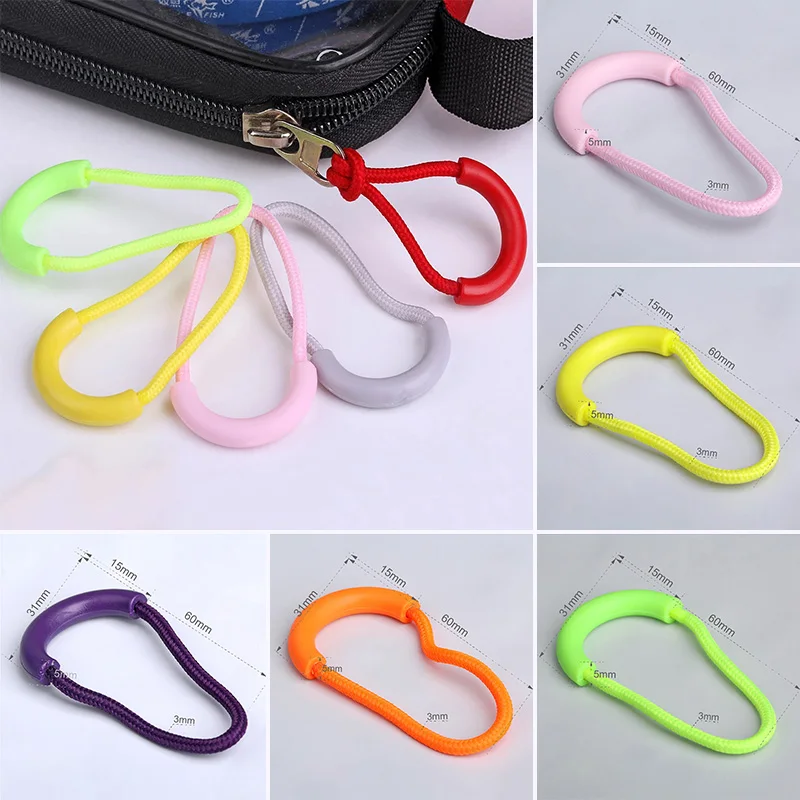 

5Pcs Garment Accessory Puller Extender Slider U-Shaped Zipper Pulls Cord Fastener Backpack Jacket Replacement