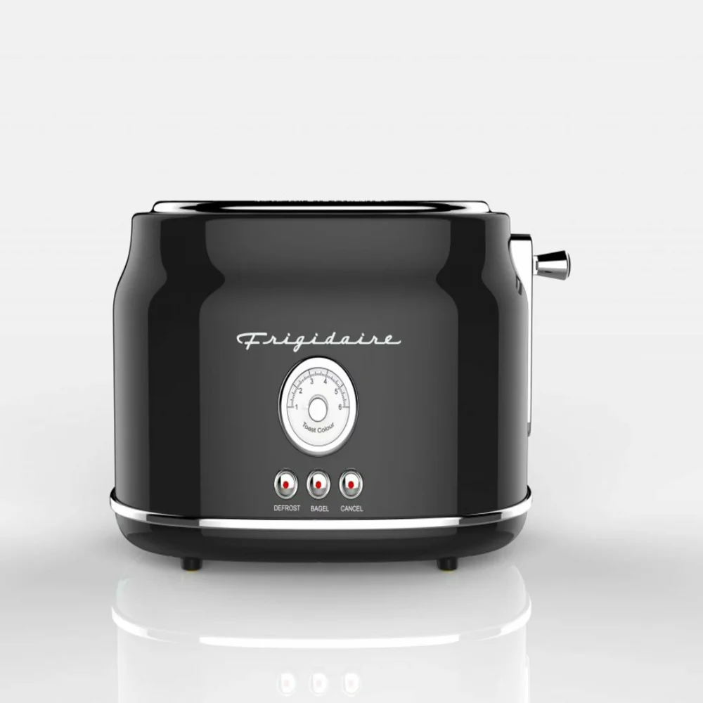 

Frigidaire ETO102-BLACK 2-Slice 900-Watt Retro Stainless Steel Toaster, Black