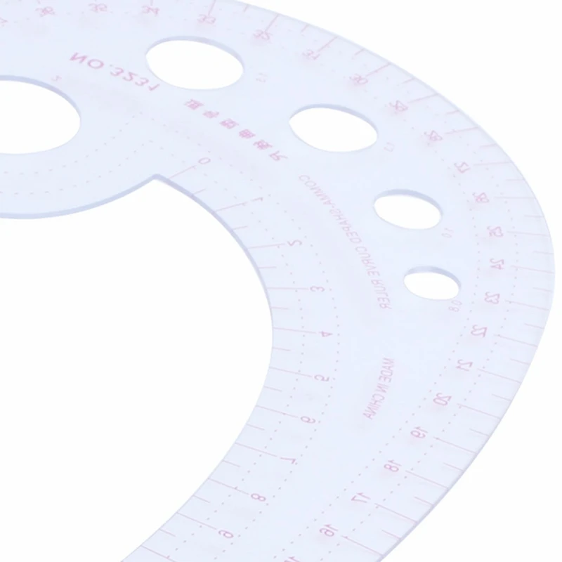 Линейка для стайлинга с французским изгибом прямая вырезами и длиной 11 8 дюйма