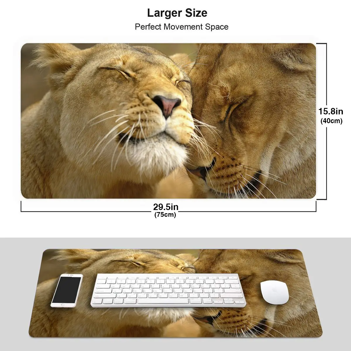 Резиновый игровой компьютерный коврик для мыши с изображением Льва природы
