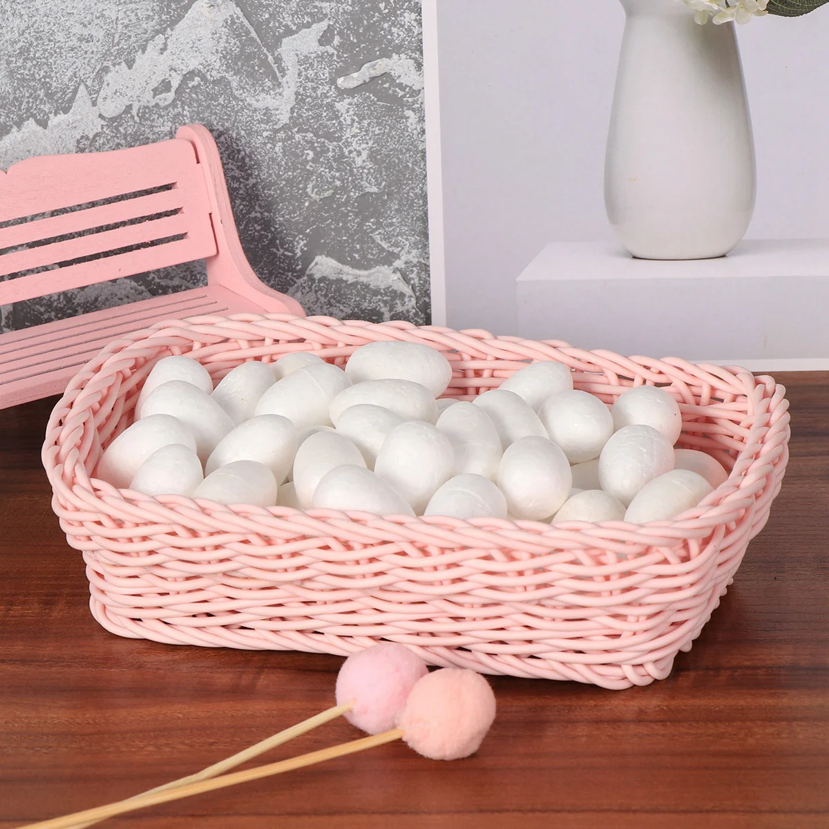

50 Pcs Easter Foam Eggs Easter Foam Balls Kids Modeling Clay Shapes Craft Kids Albumen Easter Foam Eggs Easter Egg