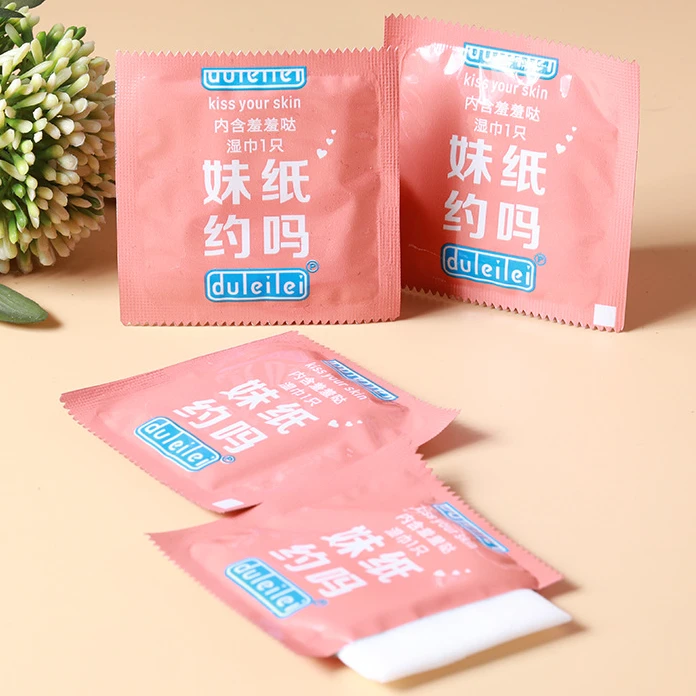 

50PCS/LOT Portable Wet Wipes Pattern logo customization Wipes Tissue Individually Wrapped hand cleaning wet wipes wholesale