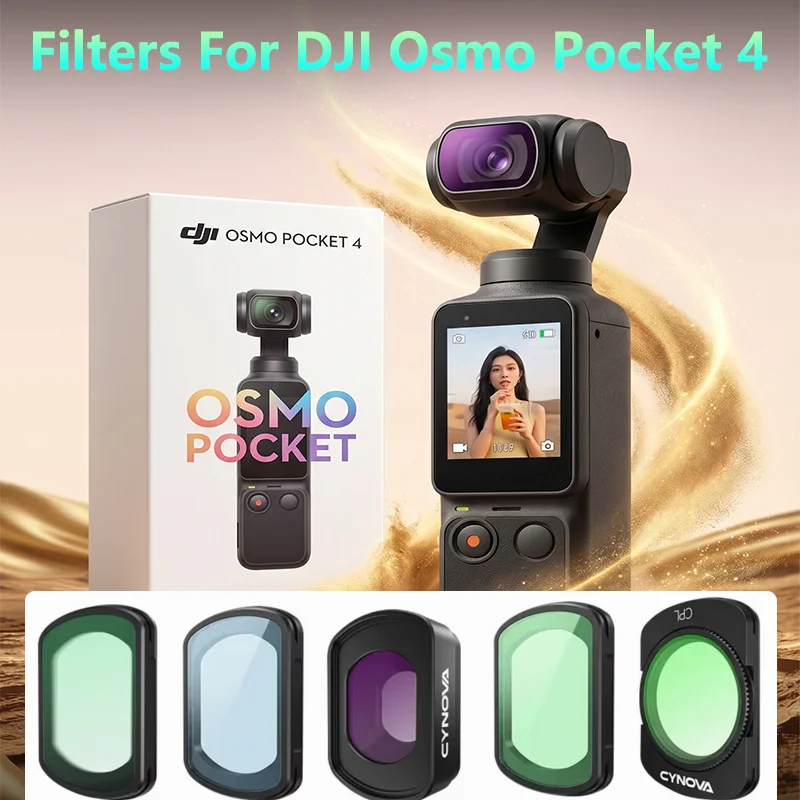 Фото Широкоугольный объектив для камеры DJI Osmo Pocket 4, фильтры CPL, поляризационные, УФ-защитные, Black Mist, 1/4 NIGHT, аксессуары для фильтров POCKET 4 №1