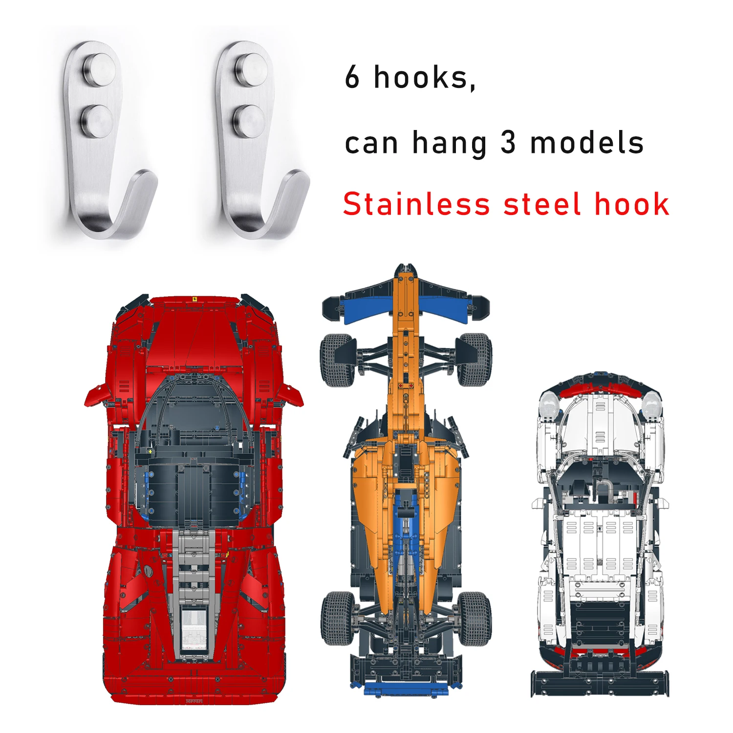 XGREPACK Товары Настенный крючок для Lego 42172 Mclaren P1 (42172 крючок)