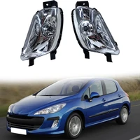 9670528380 9670528280 car front bumper left right fog lights assembly foglight with bulb for peugeot 308 408 308sw 308cc