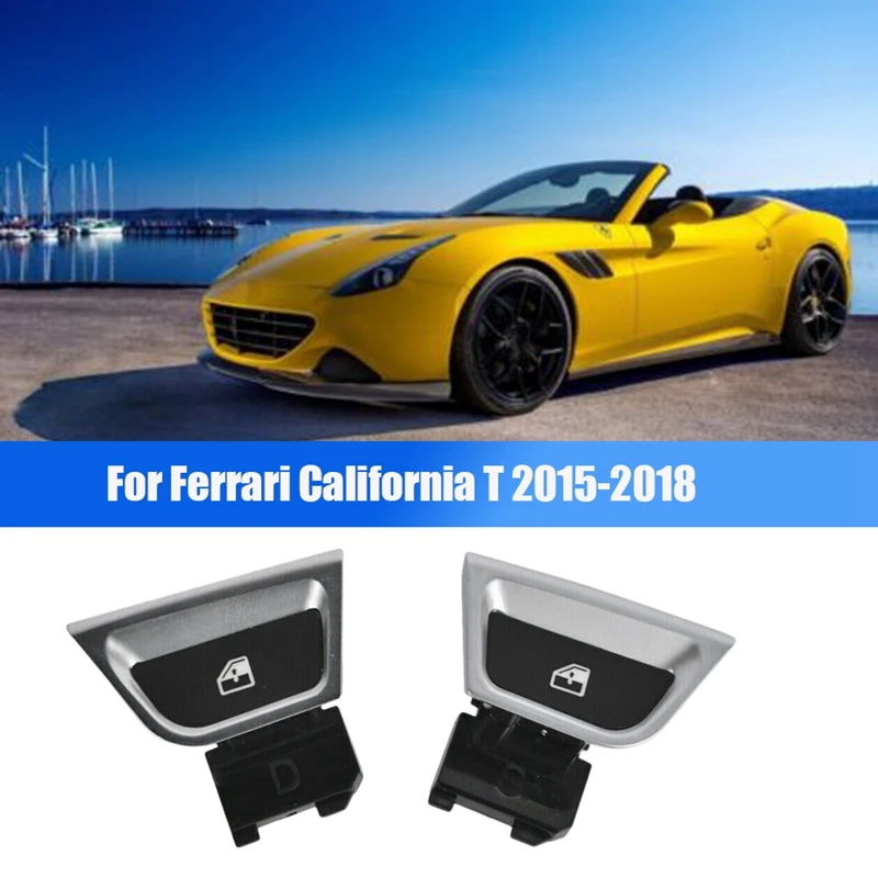 

1 пара 309096 309097 кнопка выключателя стеклоподъемника с подставкой для Ferrari California T 2015-2018 переключатель стеклоподъемника