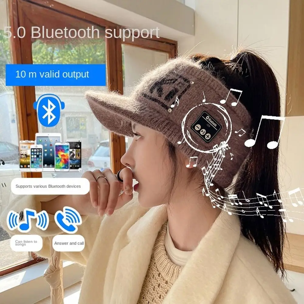 

Спортивная зимняя трикотажная теплая бейсбольная шапка-наушники Bluetooth для всех смартфонов