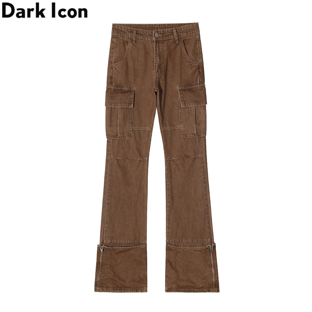 

Dark Icon Side Pockets Cargo Pants Men Women Street Fashion Denim Pants Man