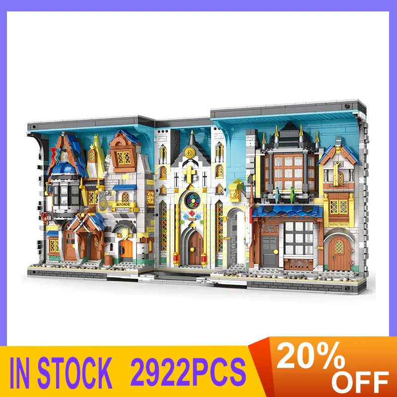 

Reobrix 66026 MOC European Medieval City Book Of Marke Bricks Modular House Architecture Street Views Model Building Block Toys