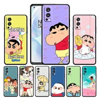 cartoon shinchan crayon for oneplus nord 2 ce 5g 9 9pro 8t 7 7ro 6 6t 5t pro plus silicone soft tpu black phone case cover coque