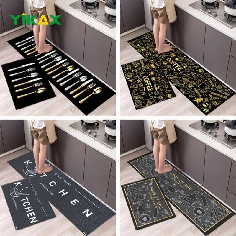 

Knife Fork Kitchen Mat Rectangle Hallway Porch Anti-slip Carpets Living Room Bathroom Home Floor Decor Rugs Entrance Doormat