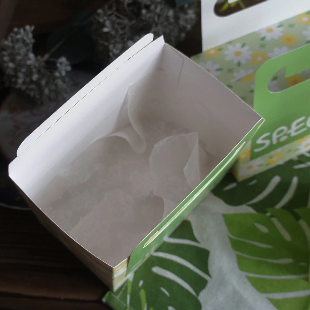 16*10*9 см 10 шт. желтая зеленая Цветочная бумажная коробка с ручкой Baby Shower свадебные