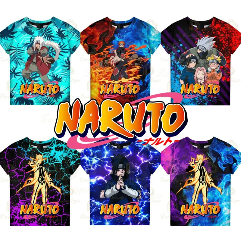 

Minato Uzumaki Naruto T-shirt Summer Akatsuki Sharingan Outerwear Tees Itachi Sasuke Oversized Cosplay Uchiha Sasuke Tops