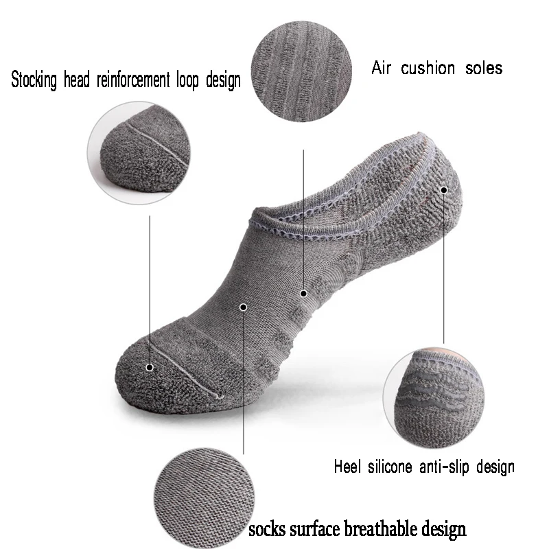 5 пар/партия мужские хлопковые нескользящие носки
