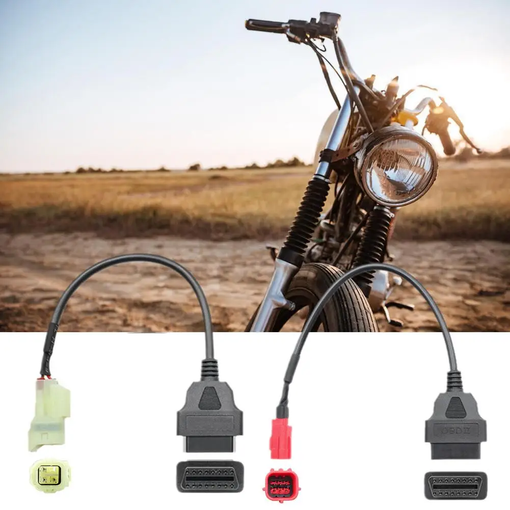 4-контактный 6-контактный 16-контактный разъем OBD2 АДАПТЕРНЫЕ кабели для мотоциклов
