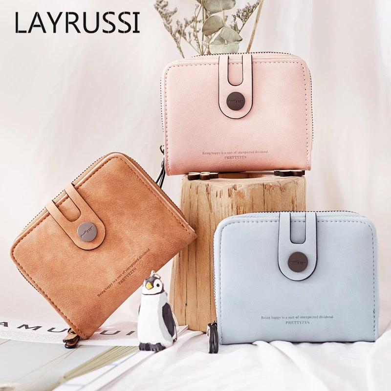 

LAYRUSSI Women Card Wallet Function ID Credit Card Case Passport Cover Girl Mini Cards Holder Document Bag Carteira Mujer
