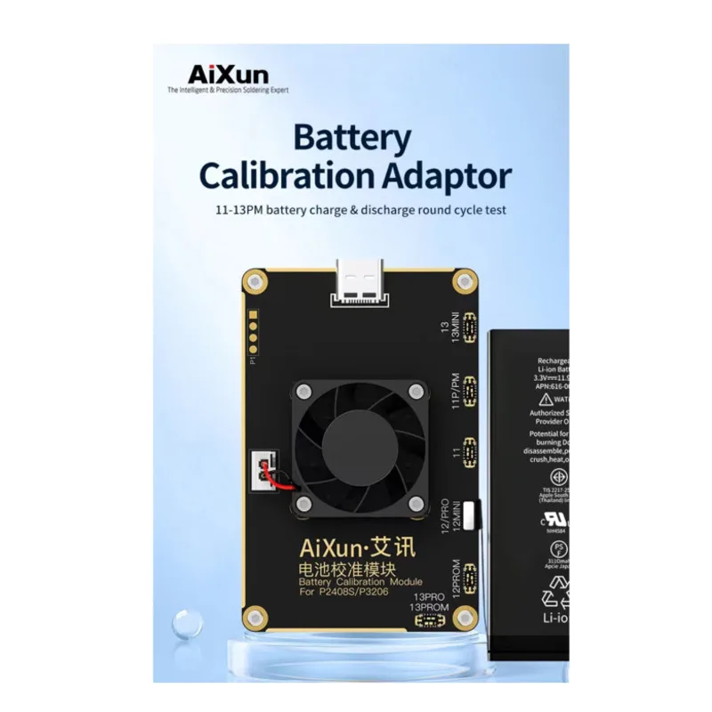 

AIXUN Battery Calibration Adaptor For iphone 11 to 13pm battery charge discharge round Cycle test