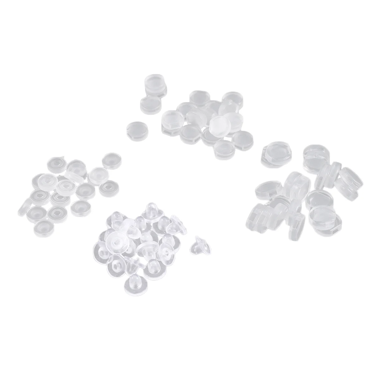 

80 Pcs Earrings Kids Clip Without Hole Nonporous Transparent Pain-proof Pad Oval Mat Child