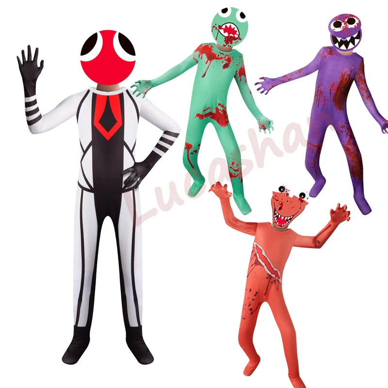 

игре Радужных друзей Костюм детские костюмы для косплея мальчика и девочки комбинезон одежда синего монстра боди Хэллоуин косплей карнава...