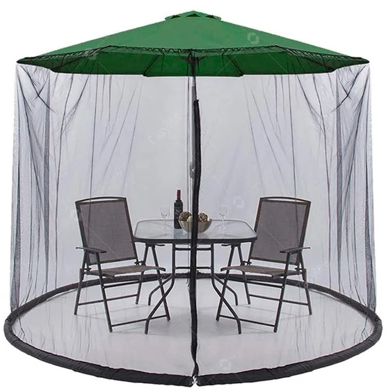 Enlarge Sunshade Courtyard Balcony Table and Chair Rain Cover Outdoor Dining Table Insect Net Mosquito Net Large Umbrella Hanging Tent