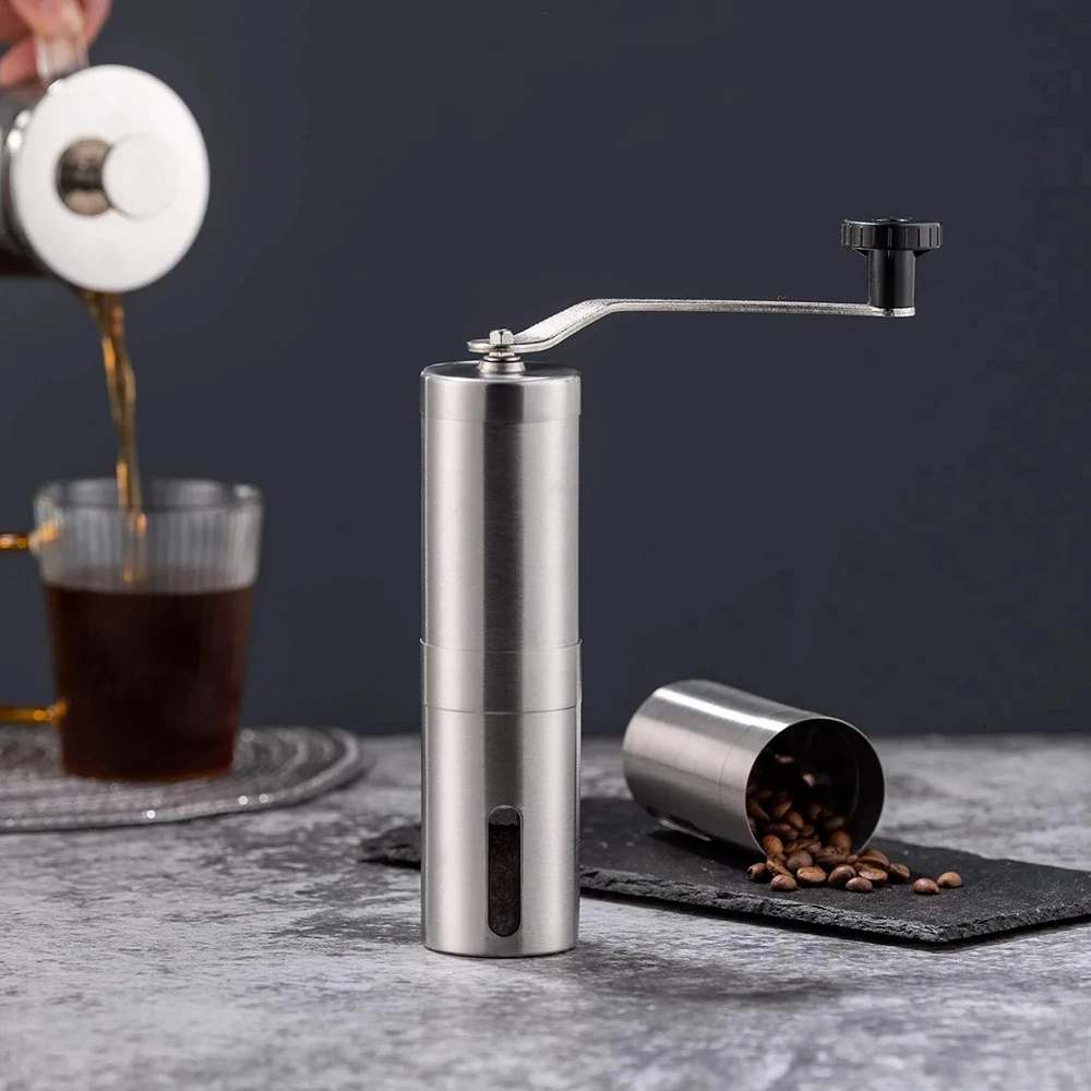 Manual Coffee Bean Grinder Stainless Steel Hand Coffee Mill 
