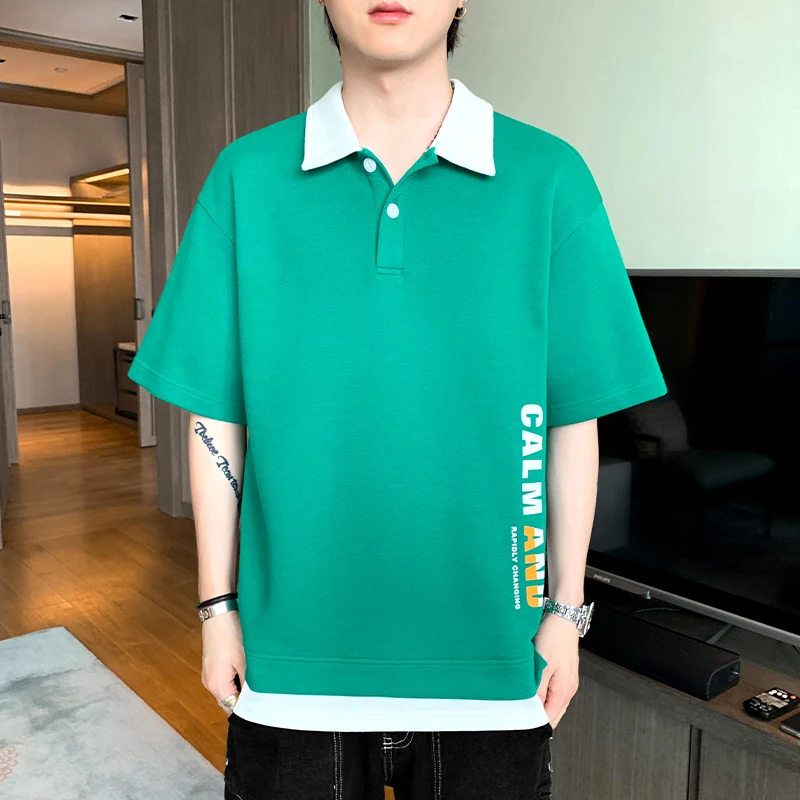 

Fashion 2022 Summer Men's Cotton T-Shirt Short Sleeve Casual Tees Outdoor Korean Youth Tshirt Streetwear Breathable Top Clothing