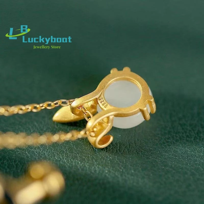 Независимая конструкция необычная женская подвеска из натурального нефрита