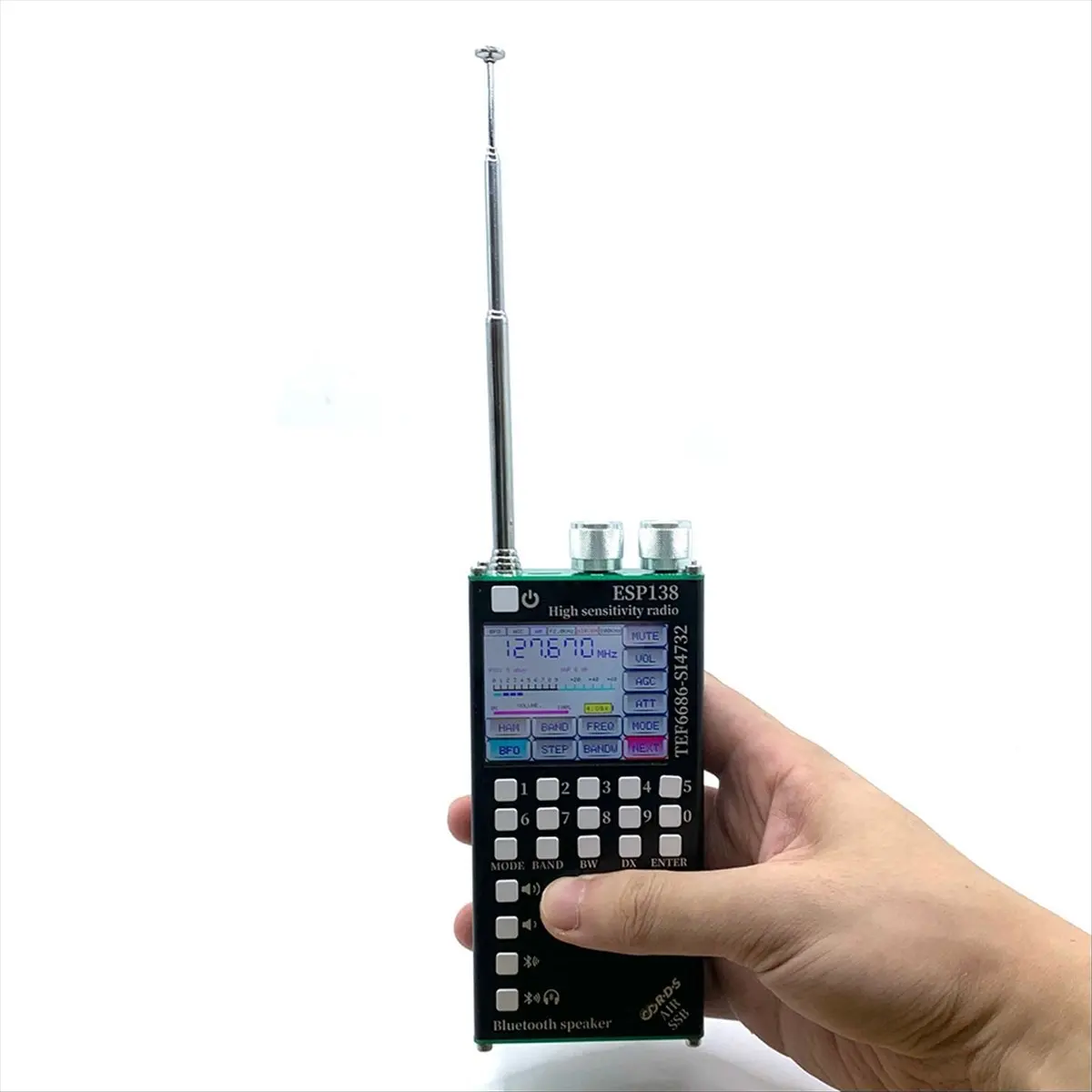 Фото (A43I) Портативная рация 2-в-1 с полным диапазоном частот FM/AM/SSB/AIR, приемником FM TEF6686 и чипами ESP138 SI4732, двойной режим работы №1