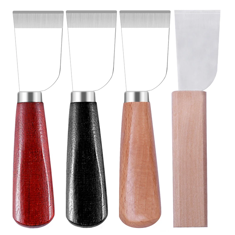 

1PC DIY Craft Leather Trimming Knife With 4 Types High Speed Steel Cutting Knife Sharping Skiving Tool For Handmade Leather