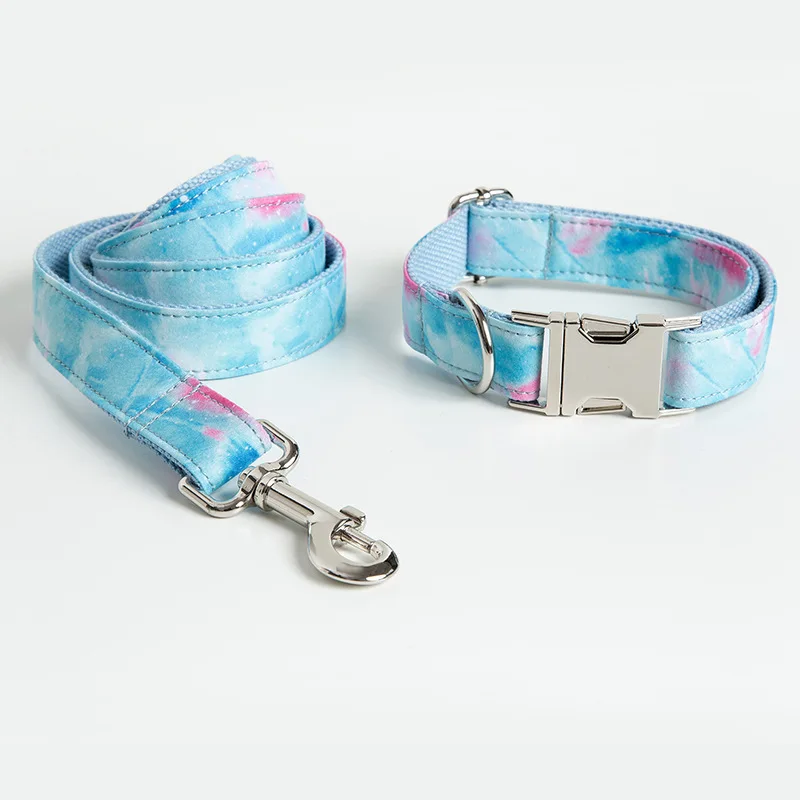 

Printed Pet Collar Traction Rope Set Pet Leash Dog Lettering Collar Traction Belt Dog Harness and Leash Set Dog Collar