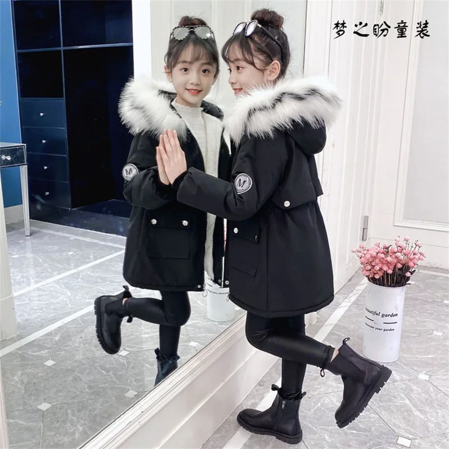 

Зимняя детская утепленная куртка, верхняя одежда, парки для девочек, зимний комбинезон, пальто для девочек