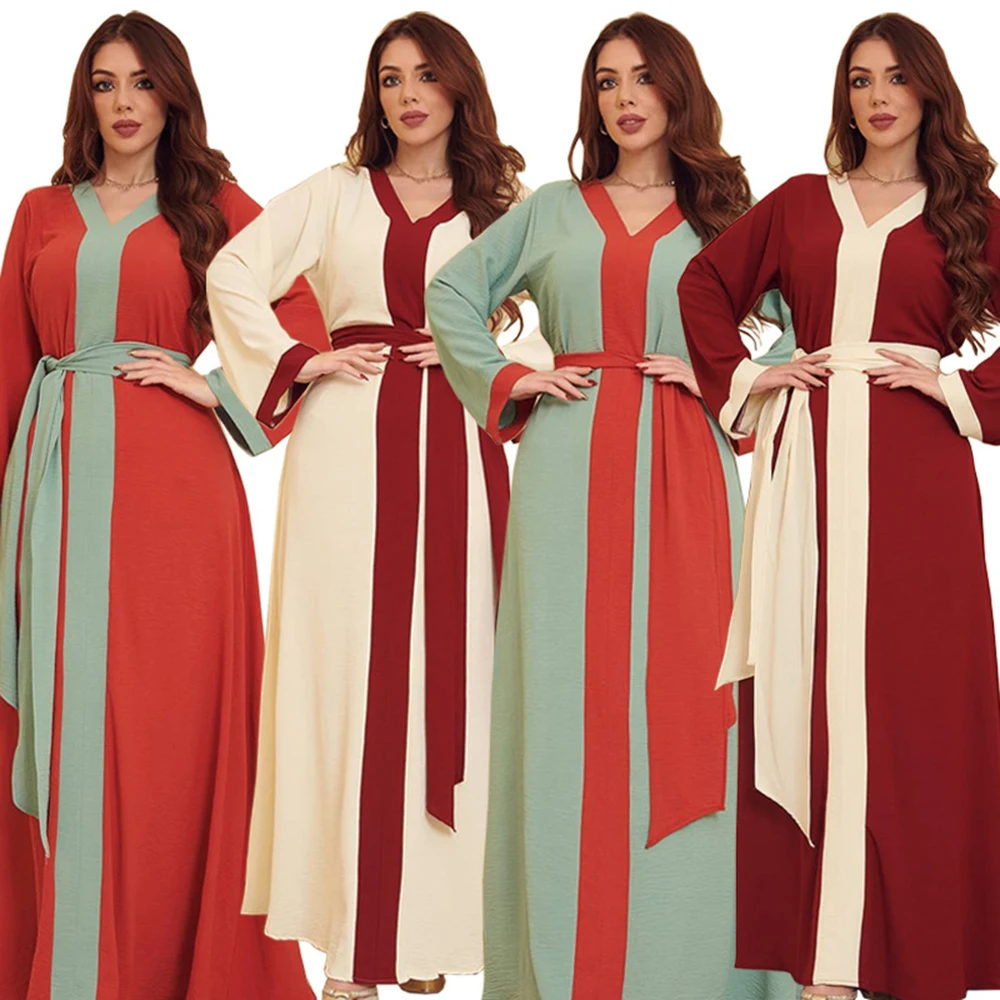 

Ladies Dresses For Women Abaya Dubai Kaftan Turkey Islam Arabic Muslim Long Dress Robe Longue Femme Musulman Caftan Marocain