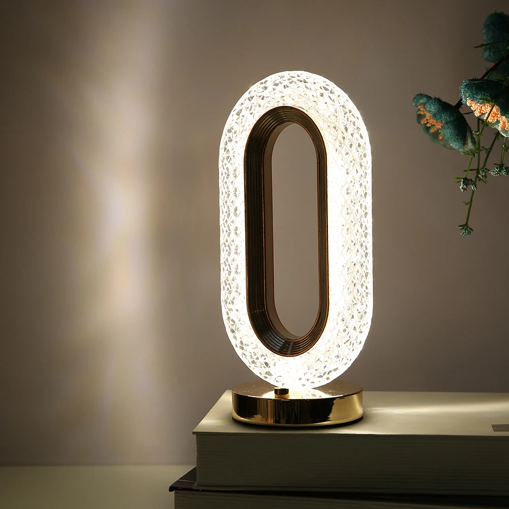 

Creative Bedside Lamps Touch Control Decorative Night Lights 3-color Dimming Warm Romantic Diamond Lighting for Outdoor