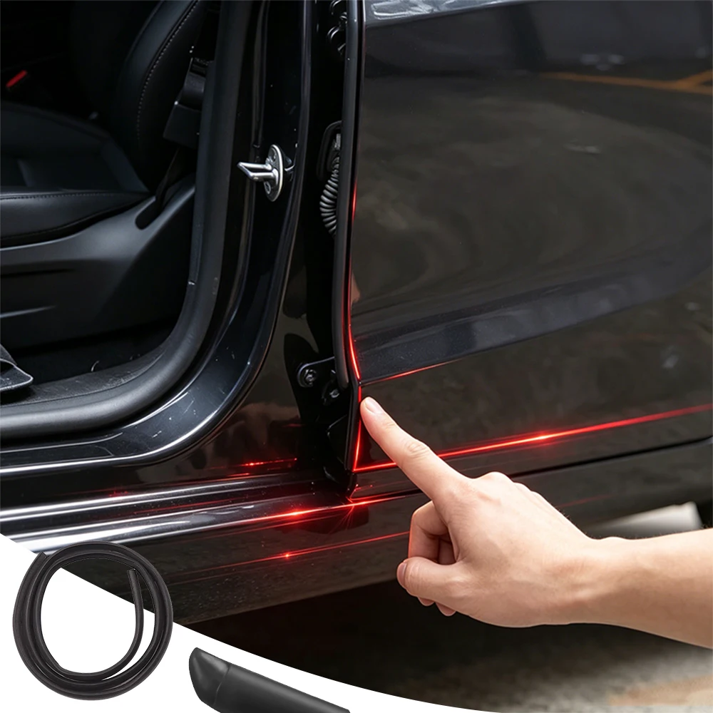 Фото Для Tesla Model Y L Model Y Juniper 2025: Резиновый уплотнитель края двери автомобиля, шумо- и ветрозащитная наклейка-уплотнитель. №1