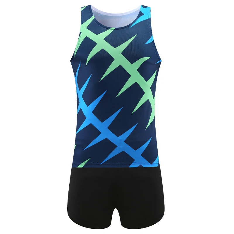 Training Running Suits Men Vest Shorts Breathable Thin Quick Dry Custom Uniform Team Sports Outdoor Track And Field Sets