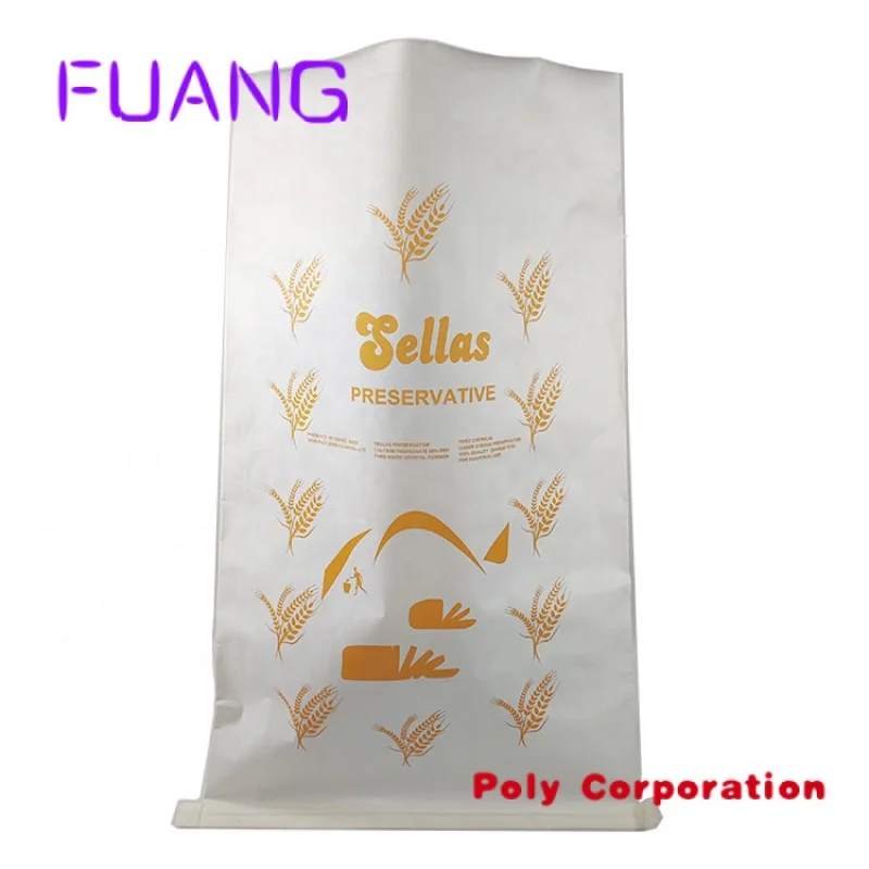 Wholesale Brazil Big Paper Laminated PP Woven Bag 25kg For Flour Rice Sugar Wheat Corn Flour Chemicals