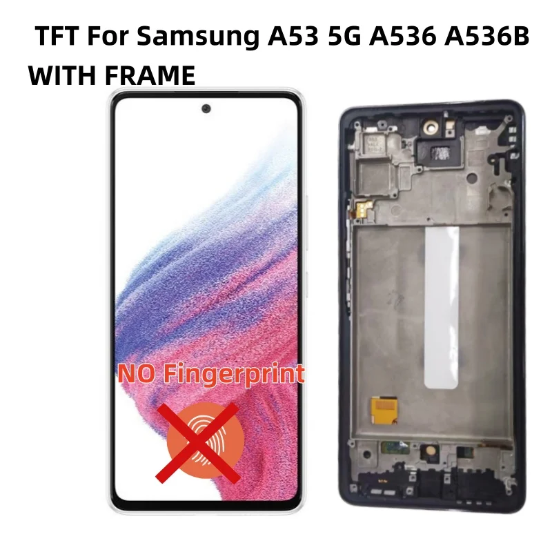 Фото НОВЫЙ OLED-дисплей для Samsung Galaxy A53 5G A536 A536B A536U 536E, сменная панель сенсорного экрана с рамкой ЖК-дисплея в сборе №4
