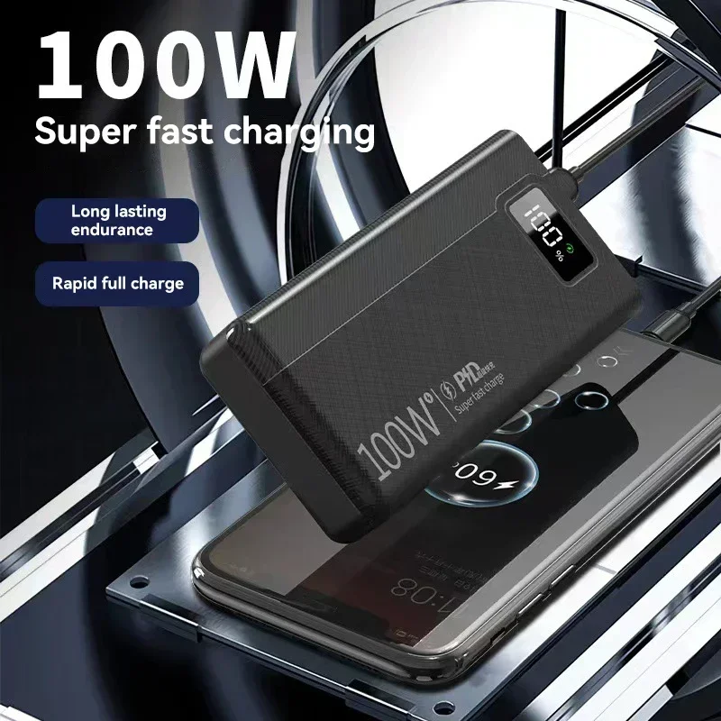 Ranwomen Power Bank 50000 мАч Сверхбыстрая зарядка аккумулятора большой емкости с цифровым