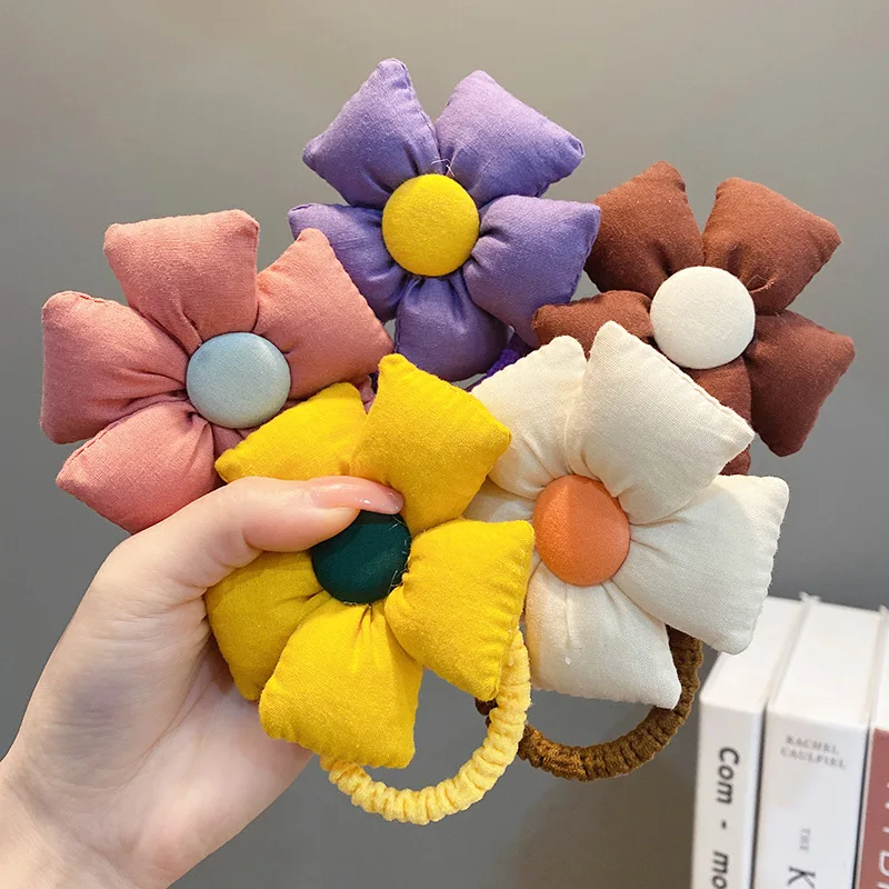 

Cartoon Sun Flower Style Elastic Hair Bands Children Sweet Hair Decorate Headband Hair Tie Lovely Accessories 1Pcs/Lot