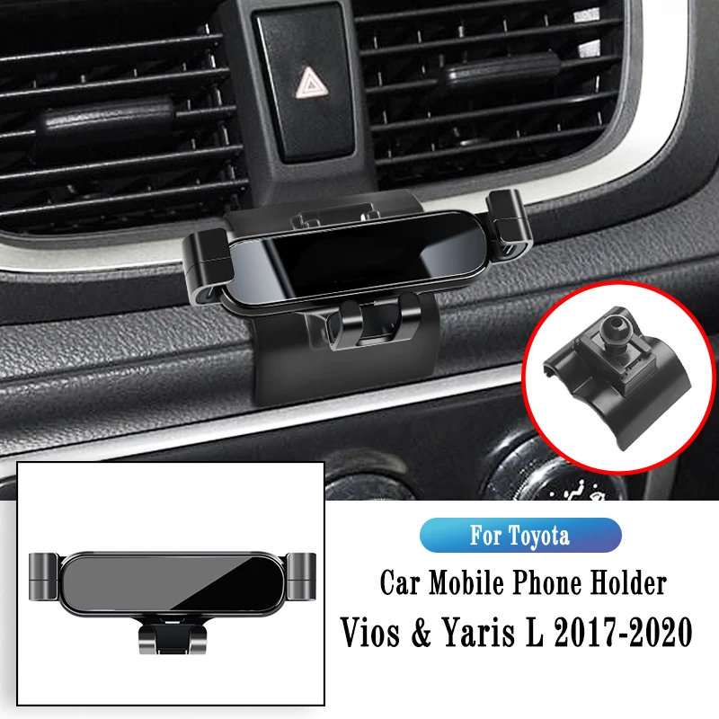 

Car Phone Holder For Toyota Vios 2017-2020 2021 Yarisl Gravity Navigation Bracket GPS Stand Air Outlet Clip Rotatable Support