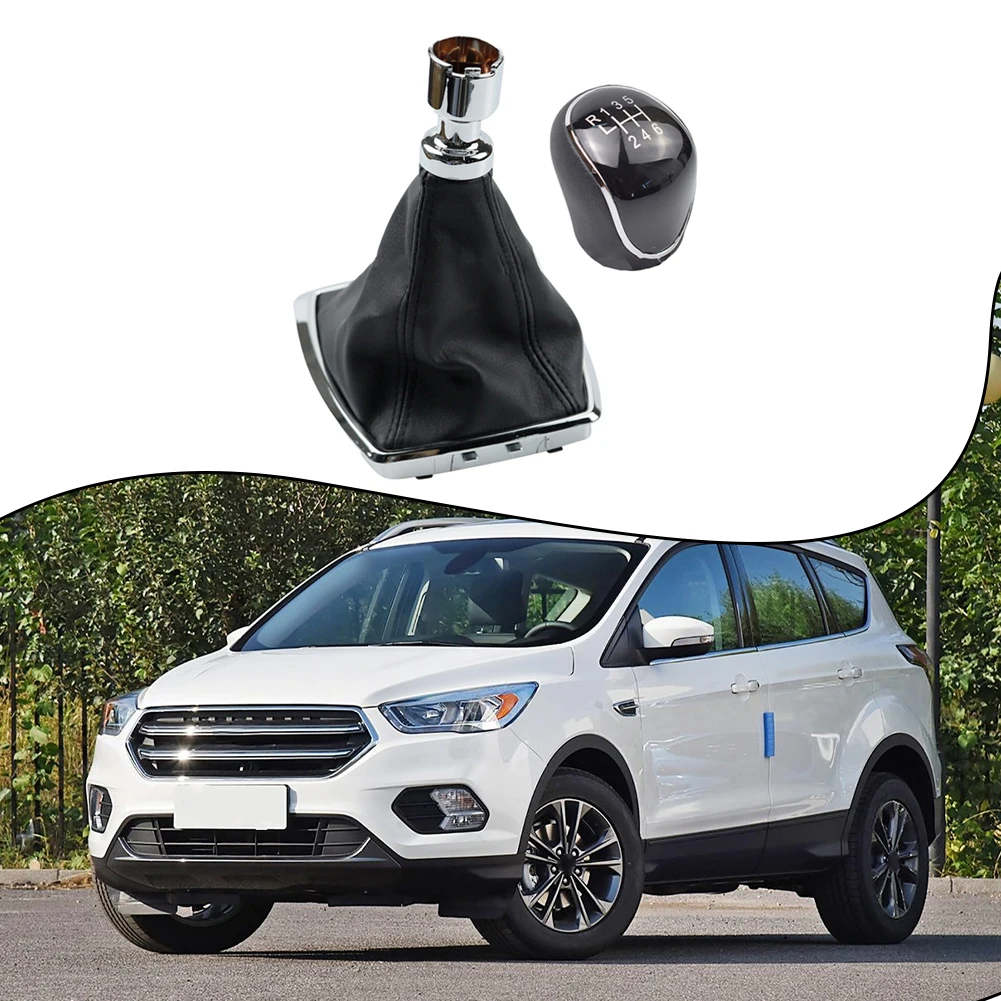 6-скоростная ручка переключения передач + хромированная рамка для Ford Kuga C-Max