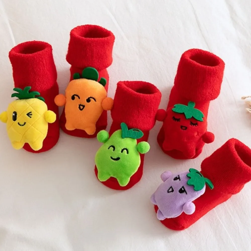 

Cartoon Fruit Baby Socks for Boy Girl Winter Soft Cotton Floor Socks Anti Slip Newborn Toddler Sock Kids Thicken Socken