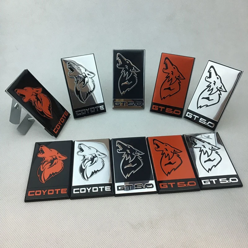 

Metal COYOTE 5.0 Emblem Front Grille Decoration Car Body Badge Stickers For Ford Mustang Shelby 5.0 GT Exterior Accessories